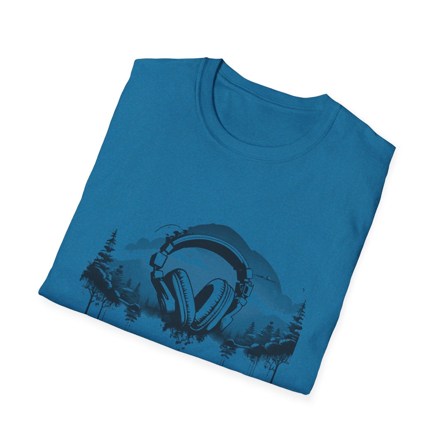 Headphones Sky Unisex Softstyle T-Shirt