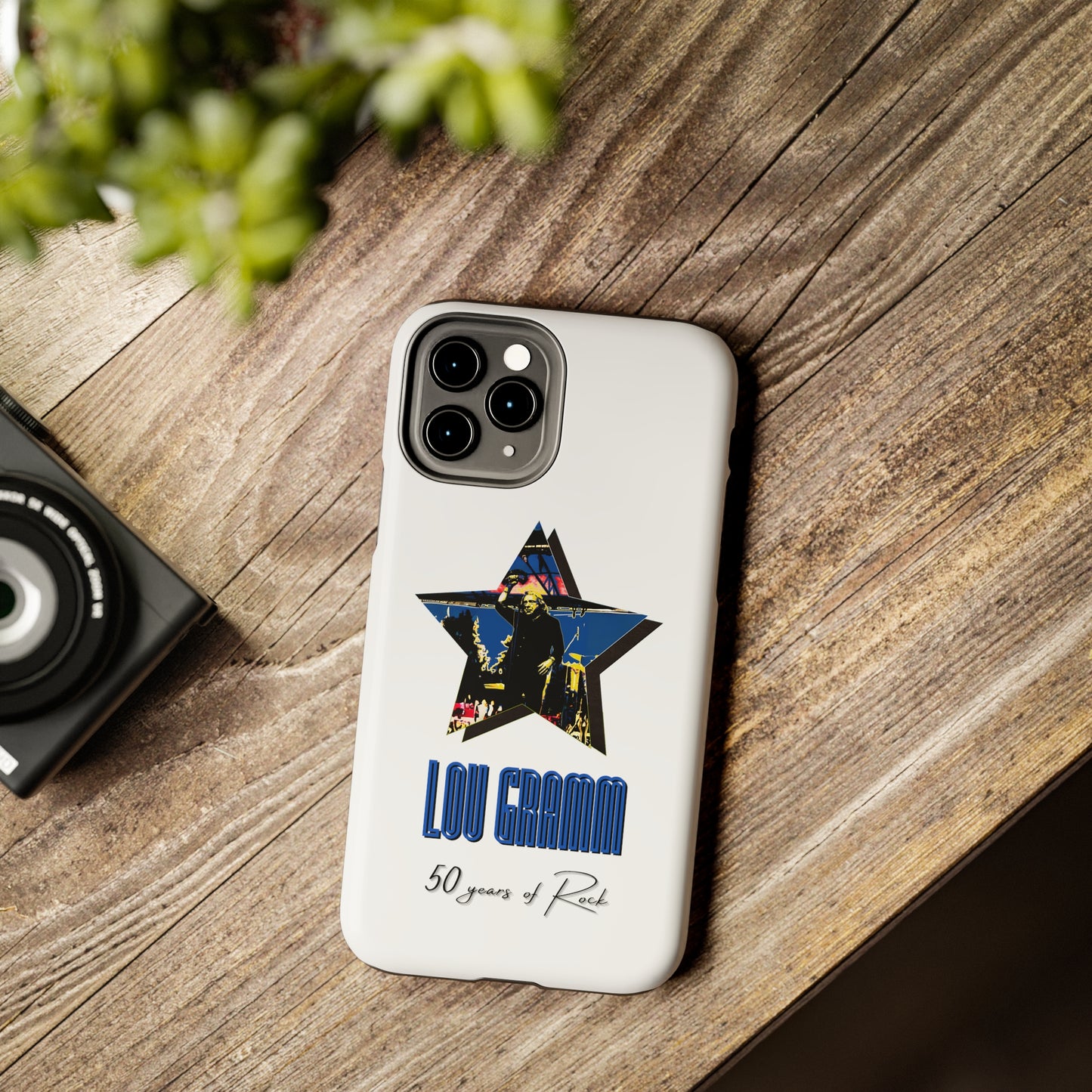 Lou Gramm 50 Years of Rock - Blue Star iPhone Case