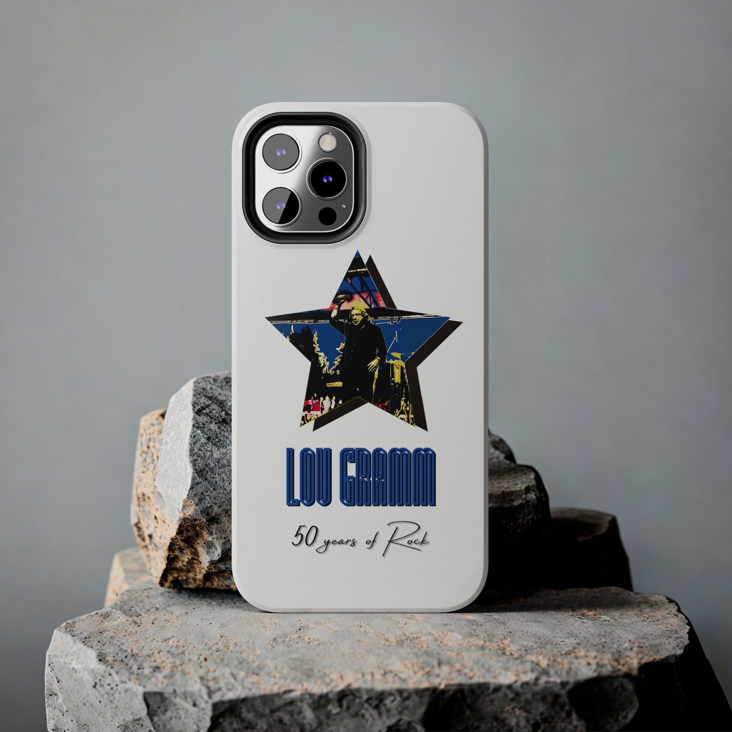 Lou Gramm 50 Years of Rock - Blue Star iPhone Case