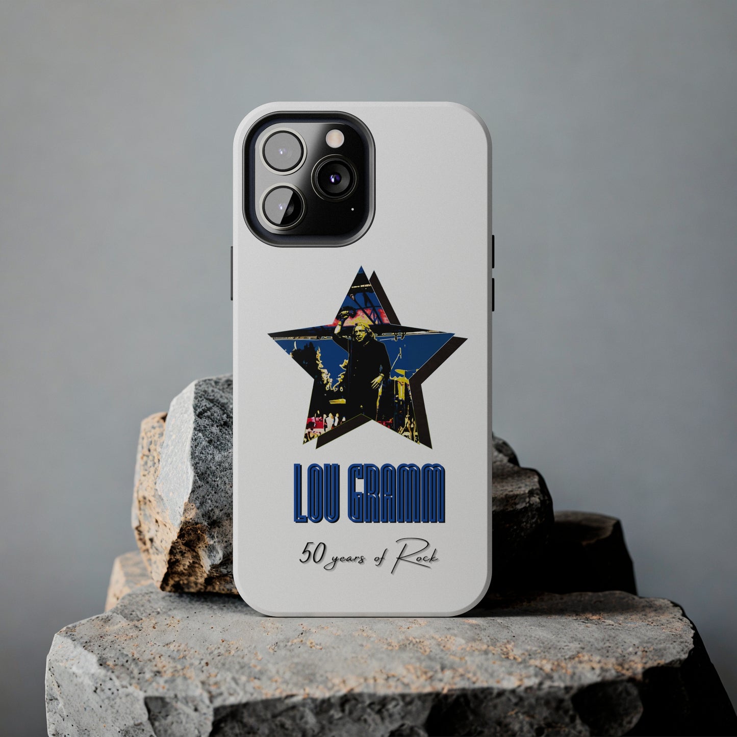 Lou Gramm 50 Years of Rock - Blue Star iPhone Case