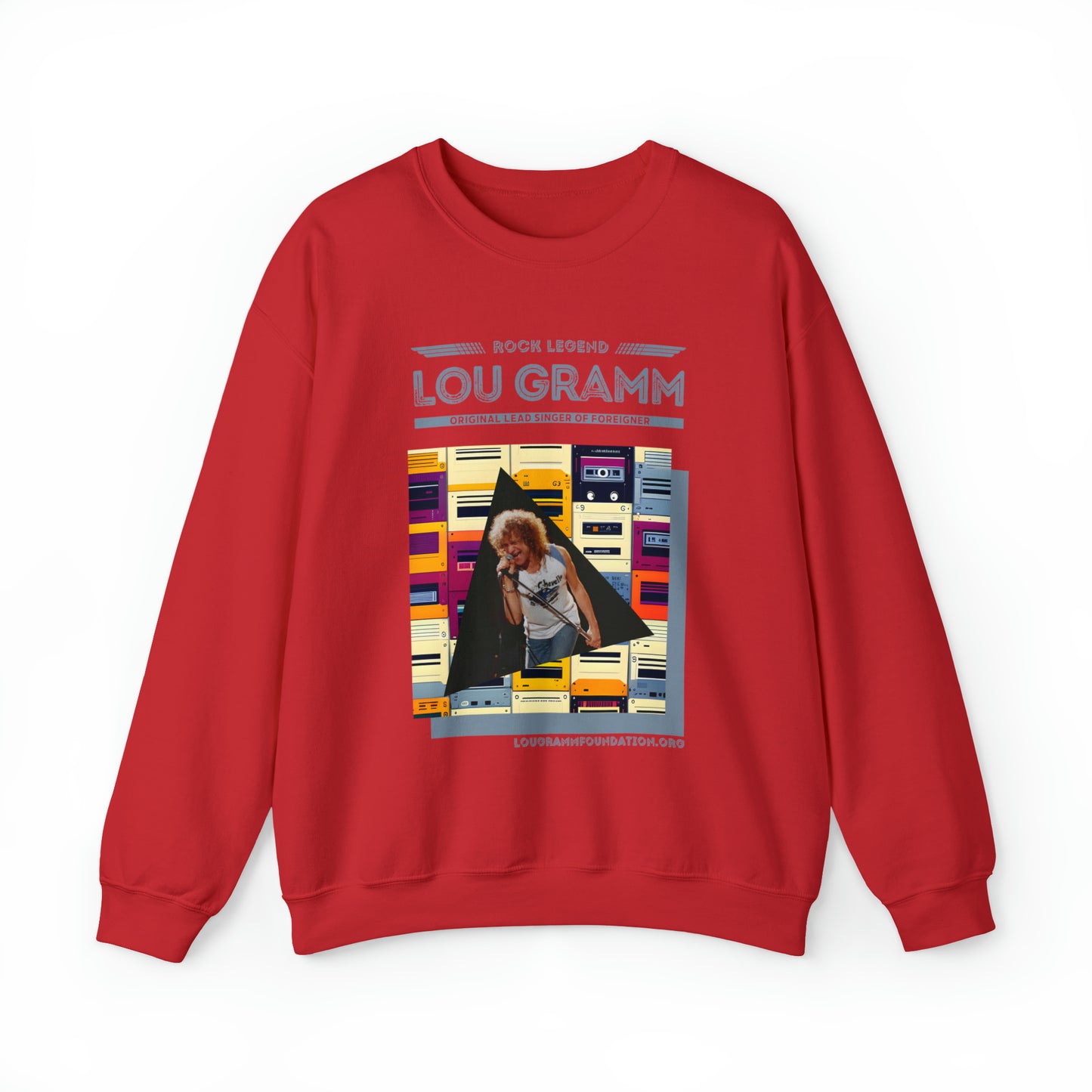 Rock Legend Lou Gramm Blue logo - Unisex Heavy Blend™ Crewneck Sweatshirt