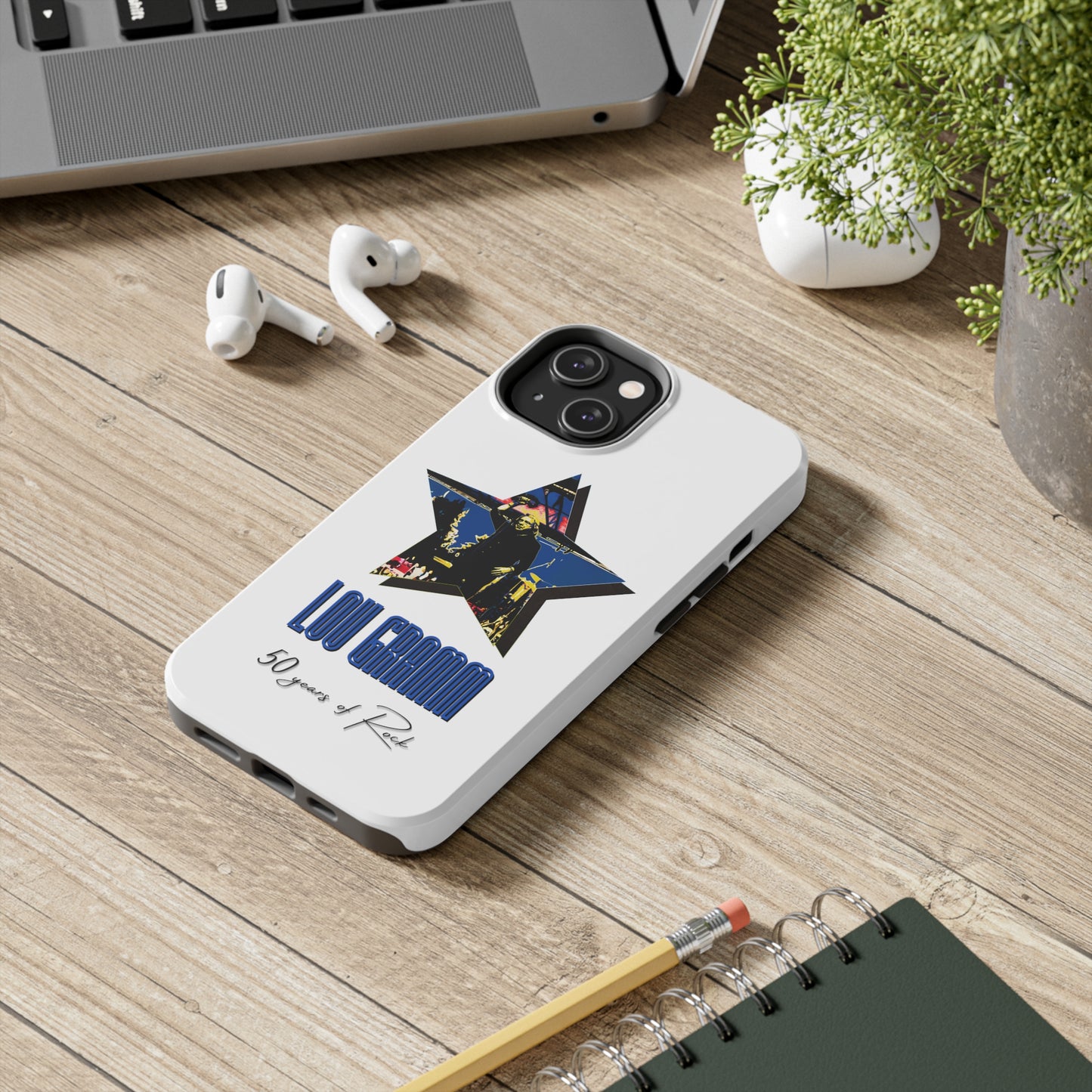 Lou Gramm 50 Years of Rock - Blue Star iPhone Case