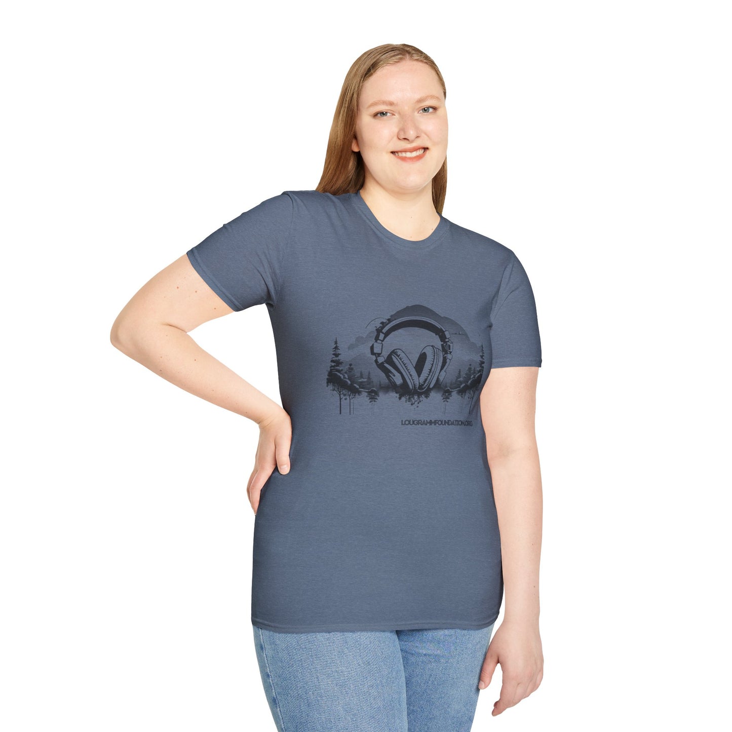 Headphones Sky Unisex Softstyle T-Shirt