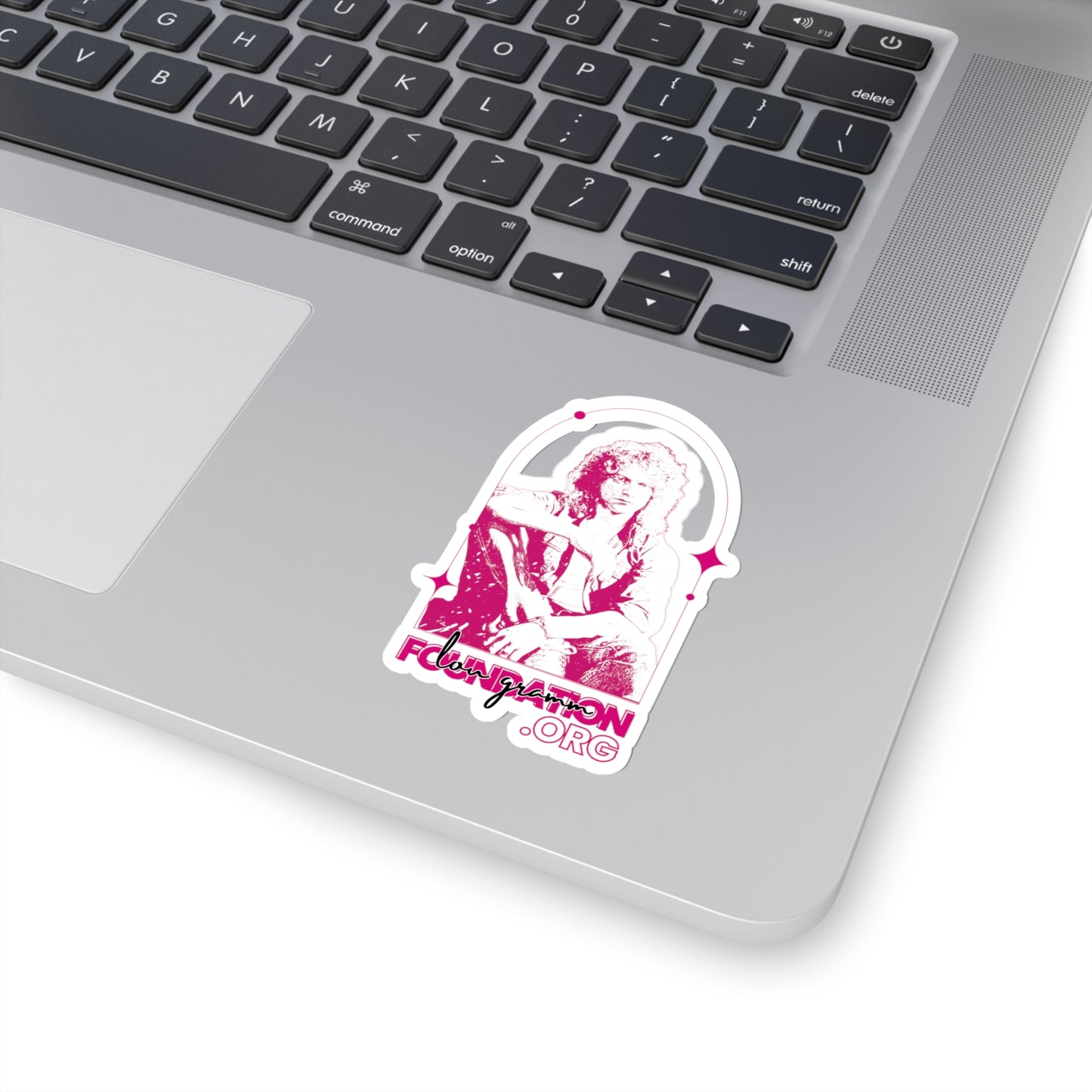 Lou Gramm Foundation Stencil pink Kiss-Cut Stickers