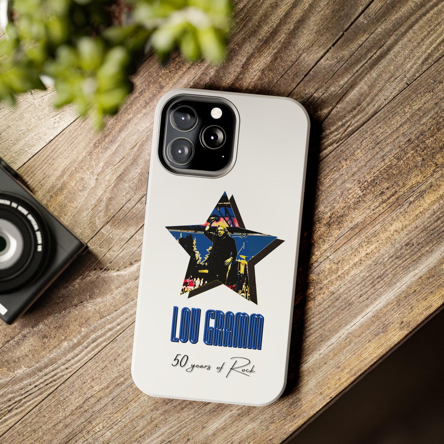 Lou Gramm 50 Years of Rock - Blue Star iPhone Case