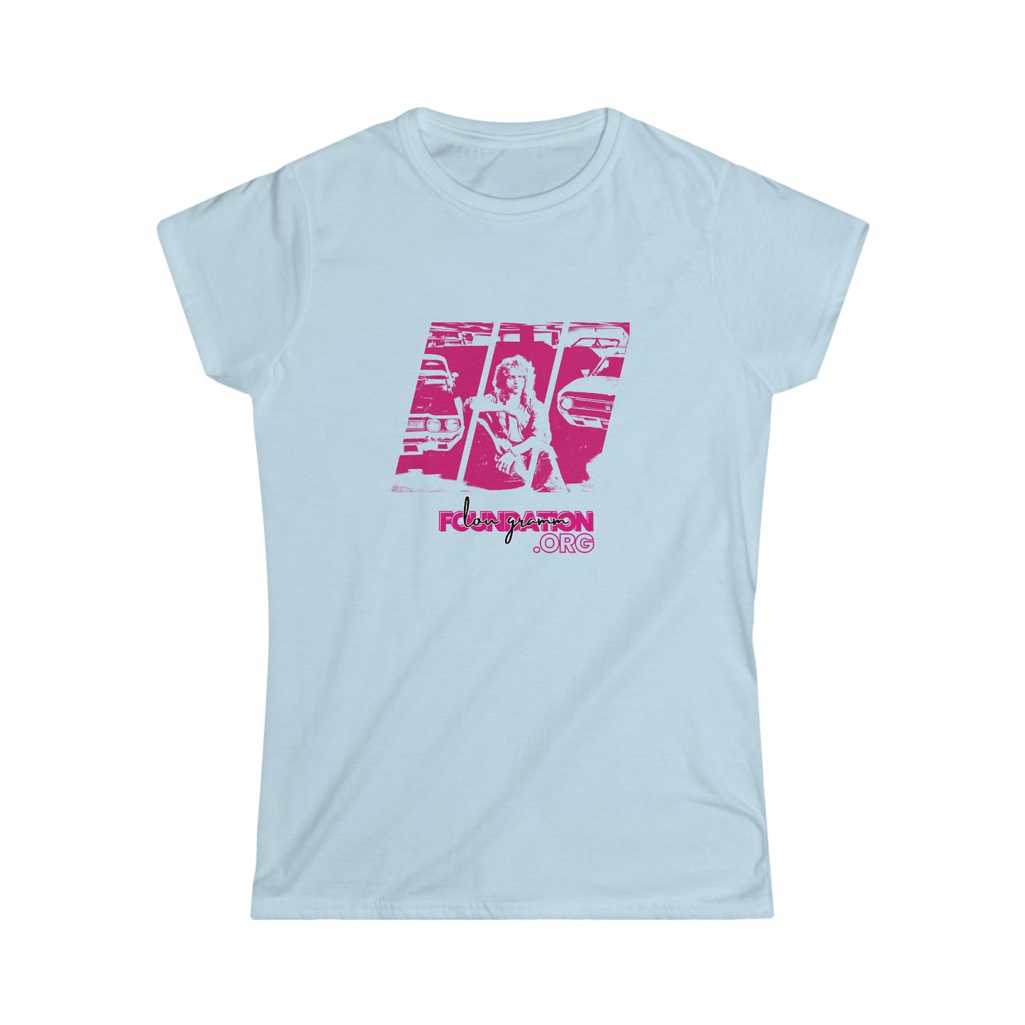 Lou’s Garage Pink logo - Women's Softstyle Tee