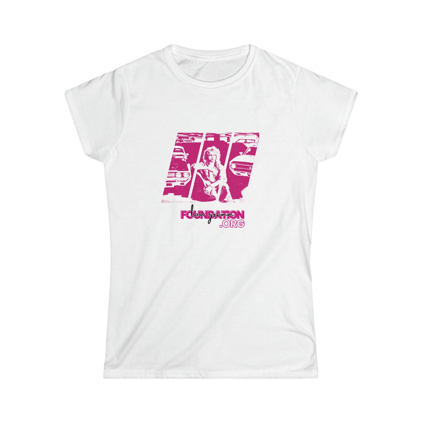 Lou’s Garage Pink logo - Women's Softstyle Tee