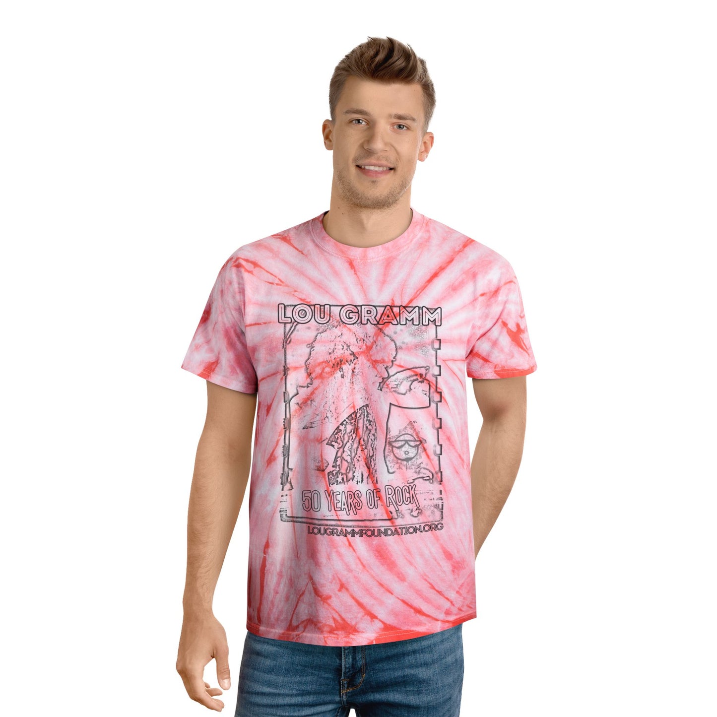 2024 50 Years of Rock Lou Gramm Unisex FWD Fashion Tie-Dyed T-Shirt