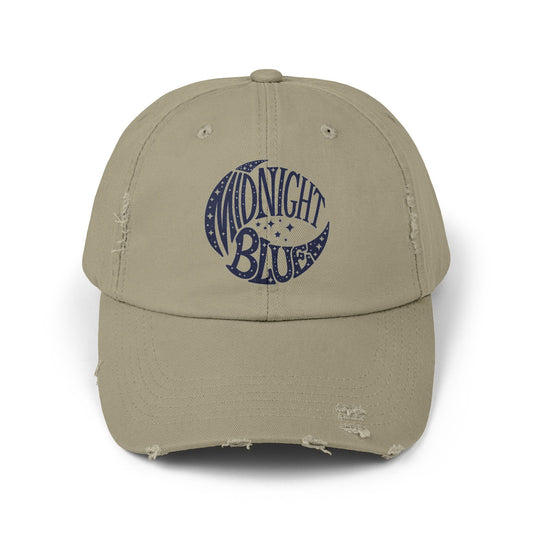 Midnight Blue Unisex Distressed Cap