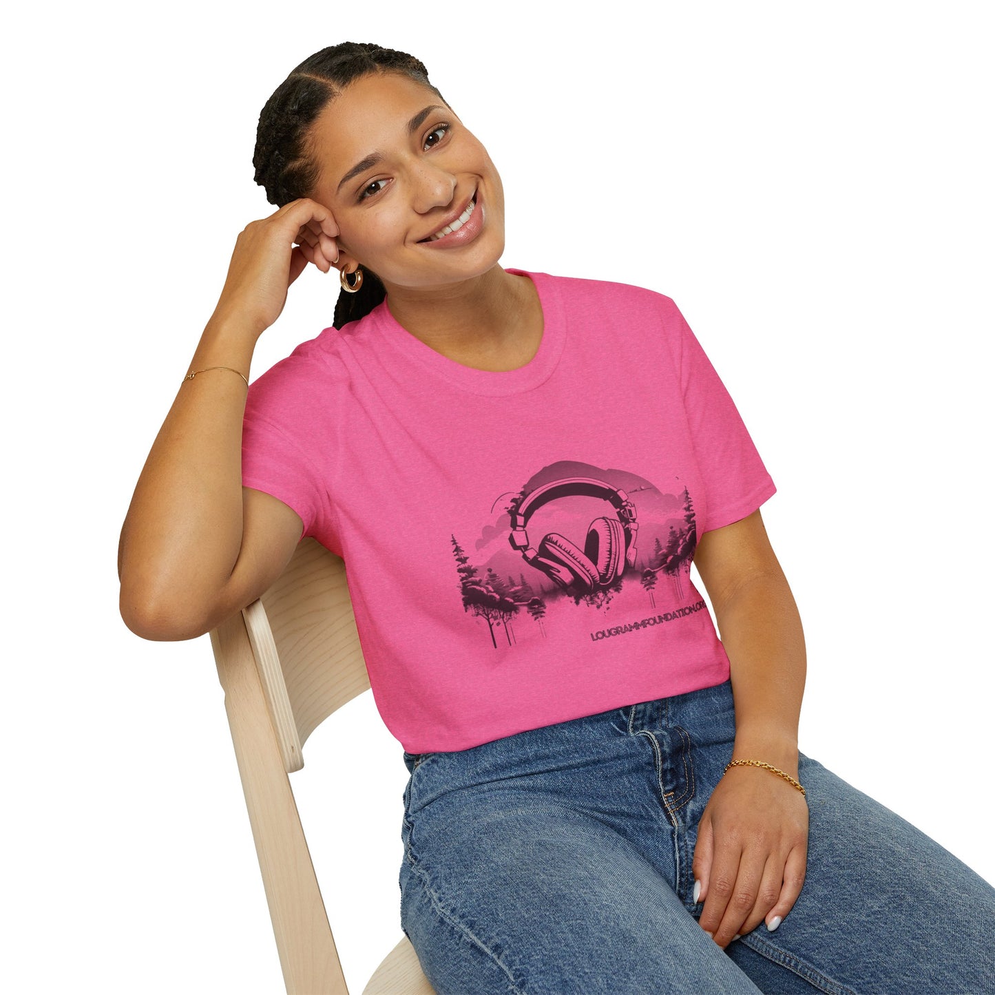 Headphones Sky Unisex Softstyle T-Shirt