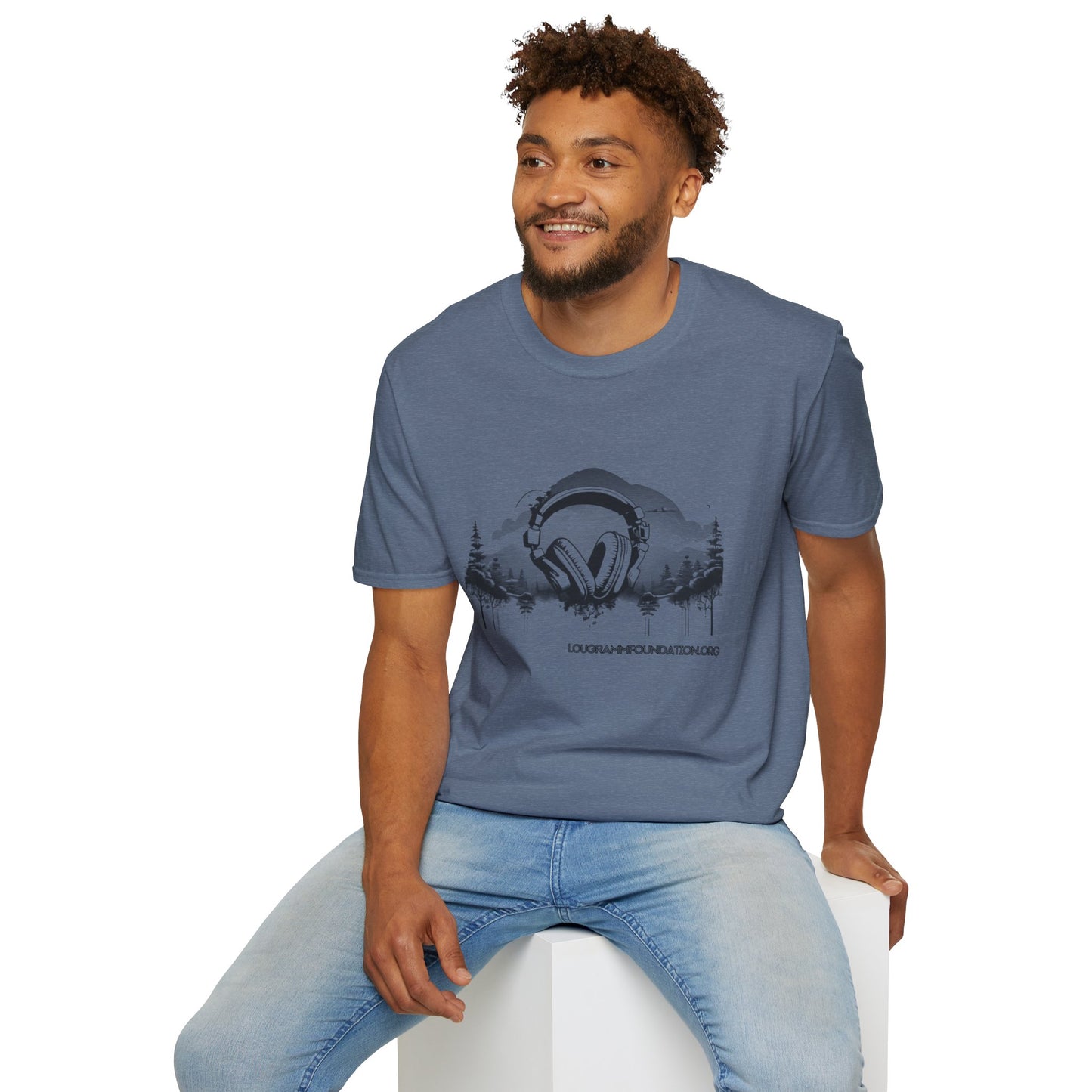 Headphones Sky Unisex Softstyle T-Shirt