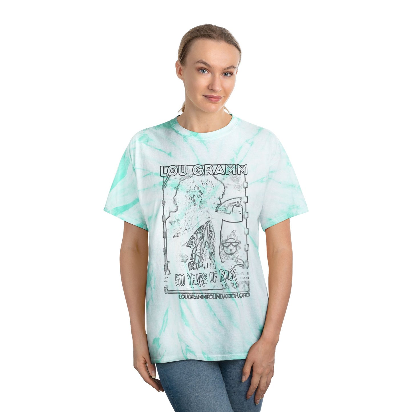 2024 50 Years of Rock Lou Gramm Unisex FWD Fashion Tie-Dyed T-Shirt
