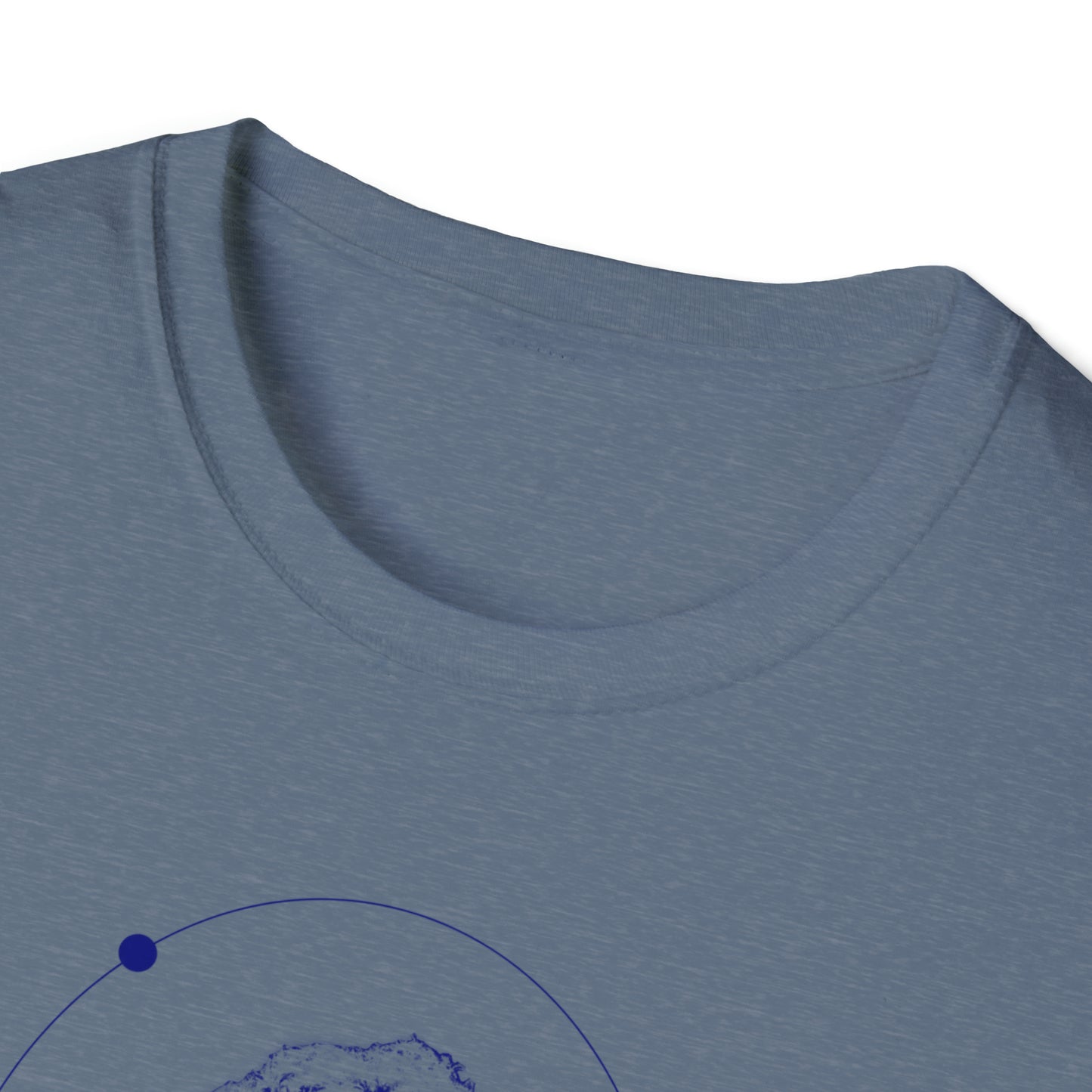 Lou Gramm Stencil Blue logo - Unisex Softstyle T-Shirt