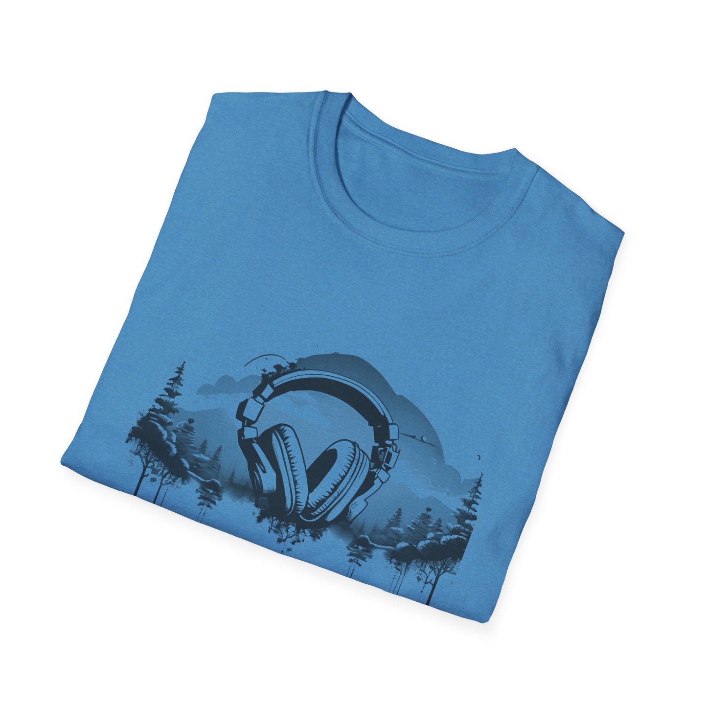 Headphones Sky Unisex Softstyle T-Shirt