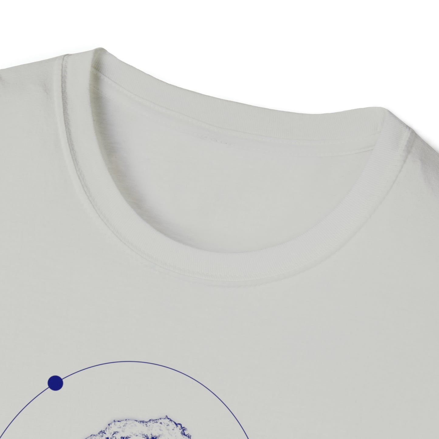 Lou Gramm Stencil Blue logo - Unisex Softstyle T-Shirt