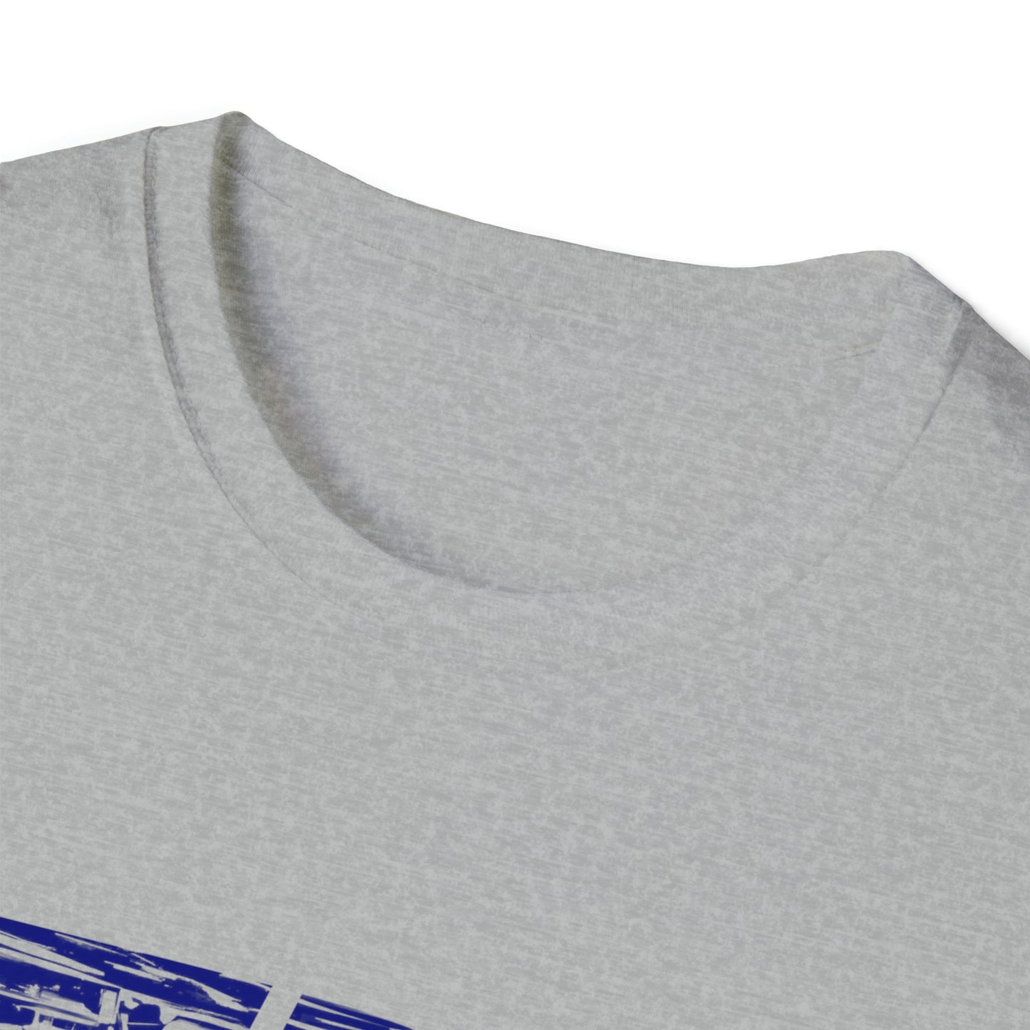 Lou’s Garage Blue logo - Unisex Softstyle T-Shirt