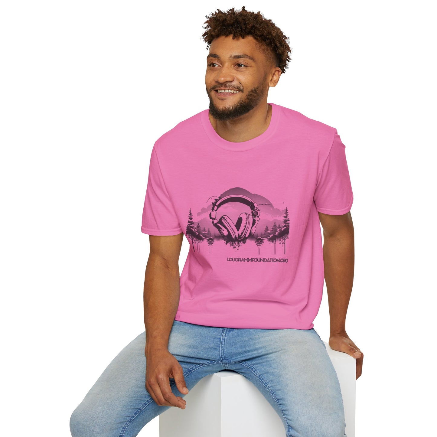 Headphones Sky Unisex Softstyle T-Shirt