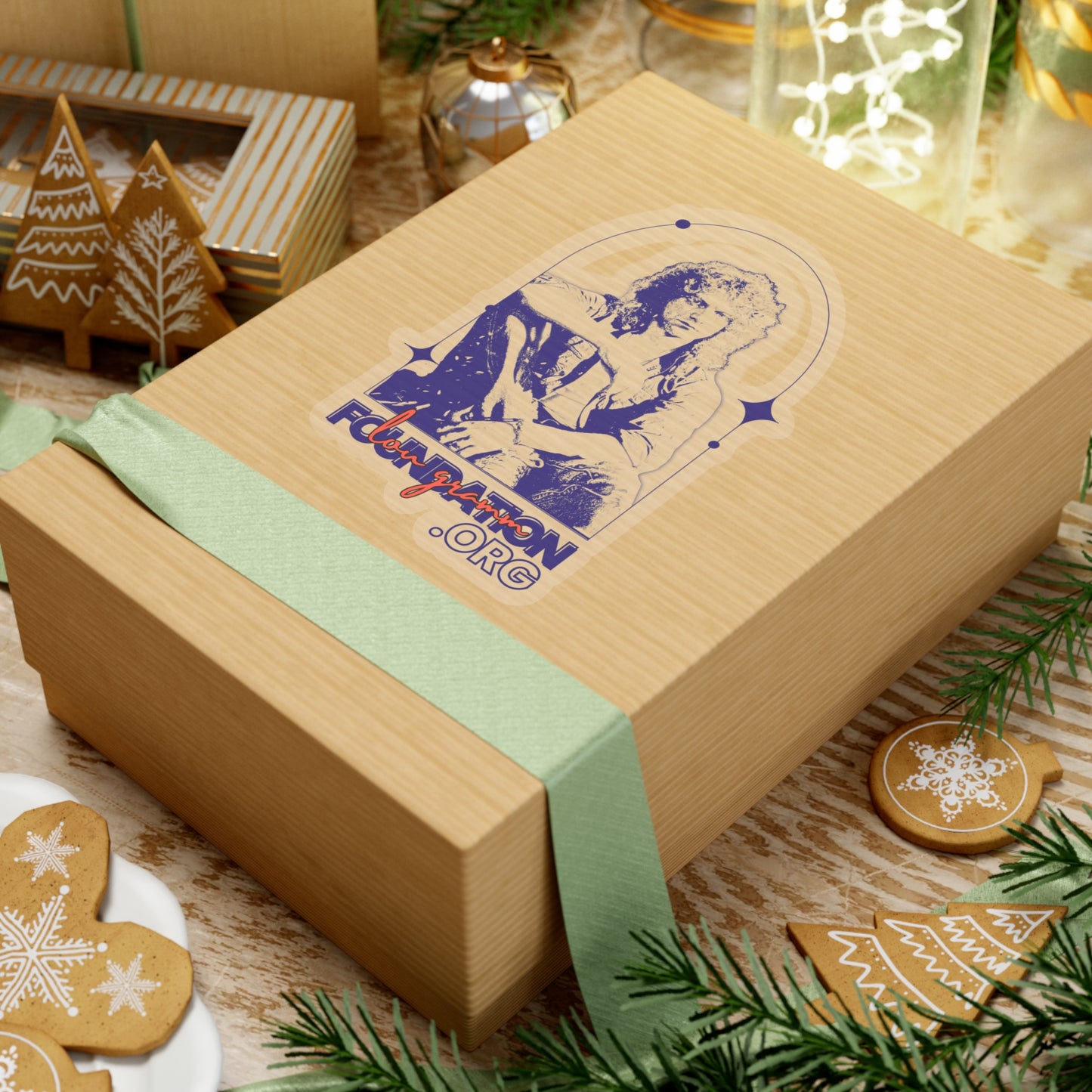 Lou Gramm Foundation Stencil Blue Kiss-Cut Stickers