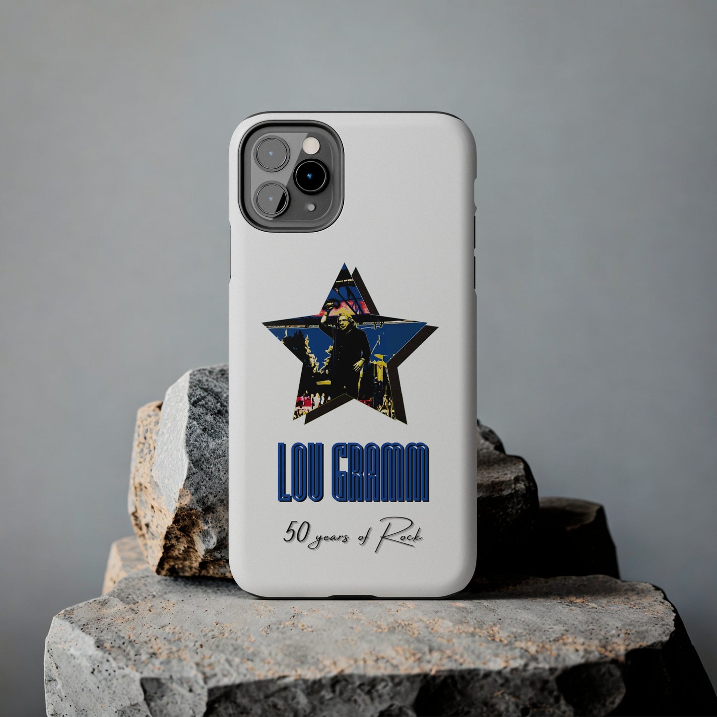 Lou Gramm 50 Years of Rock - Blue Star iPhone Case