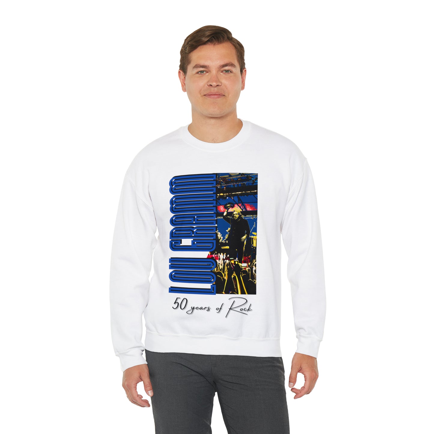 Lou Gramm 50 Years of Rock - Unisex Heavy Blend™ Crewneck Sweatshirt