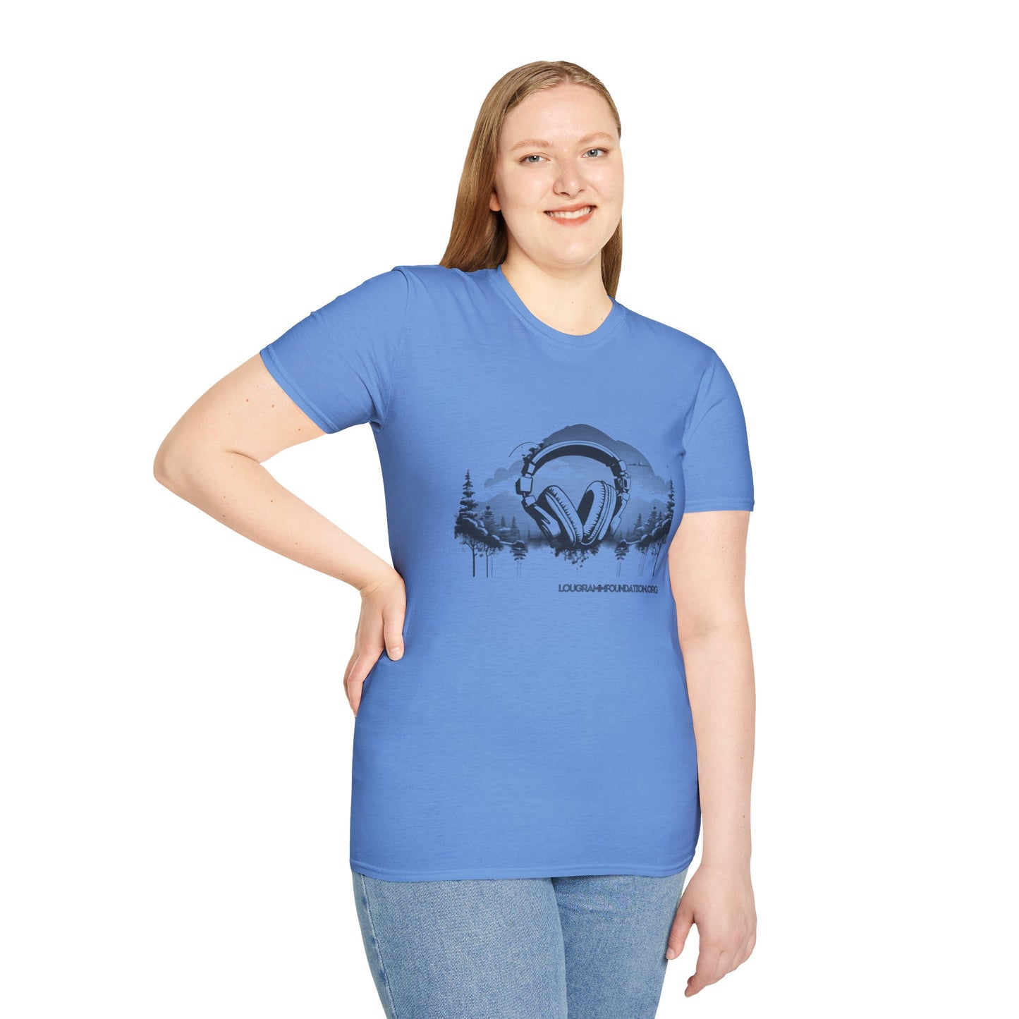 Headphones Sky Unisex Softstyle T-Shirt
