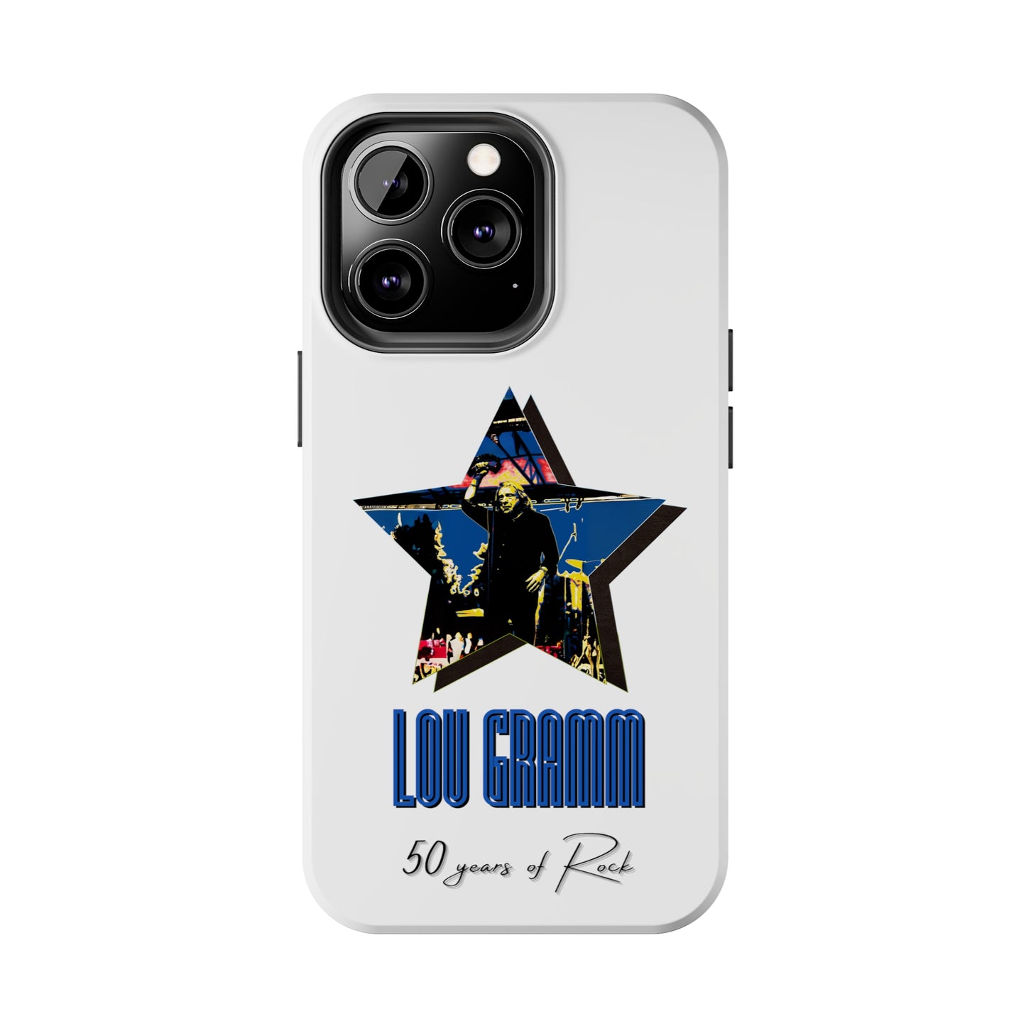 Lou Gramm 50 Years of Rock - Blue Star iPhone Case