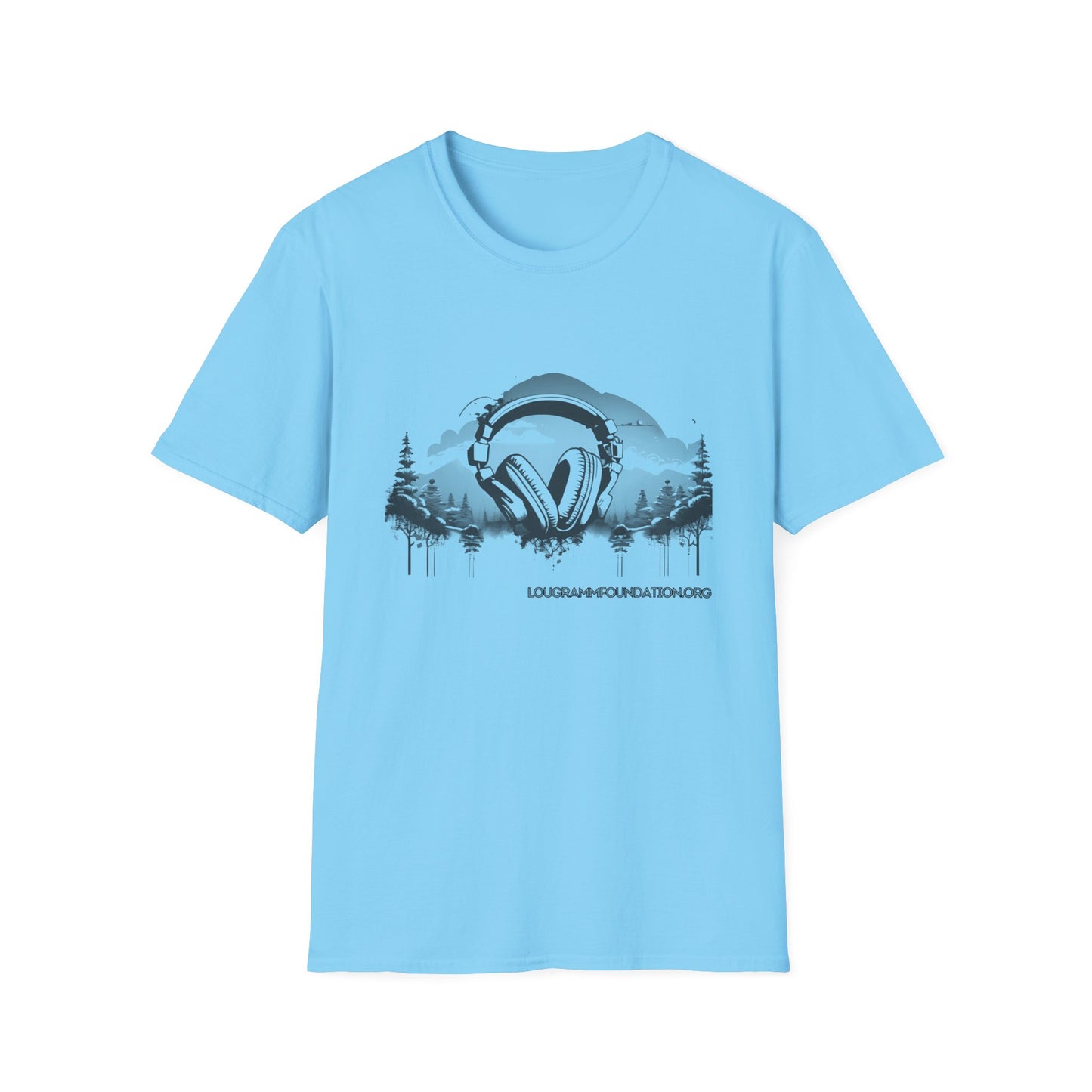 Headphones Sky Unisex Softstyle T-Shirt