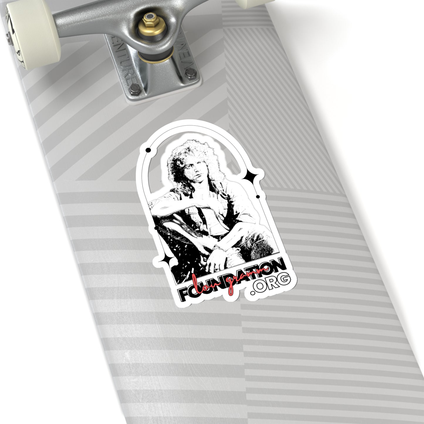 Lou Gramm Foundation Stencil Black Kiss-Cut Stickers