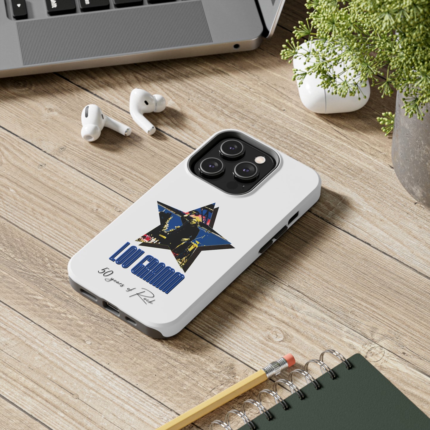 Lou Gramm 50 Years of Rock - Blue Star iPhone Case