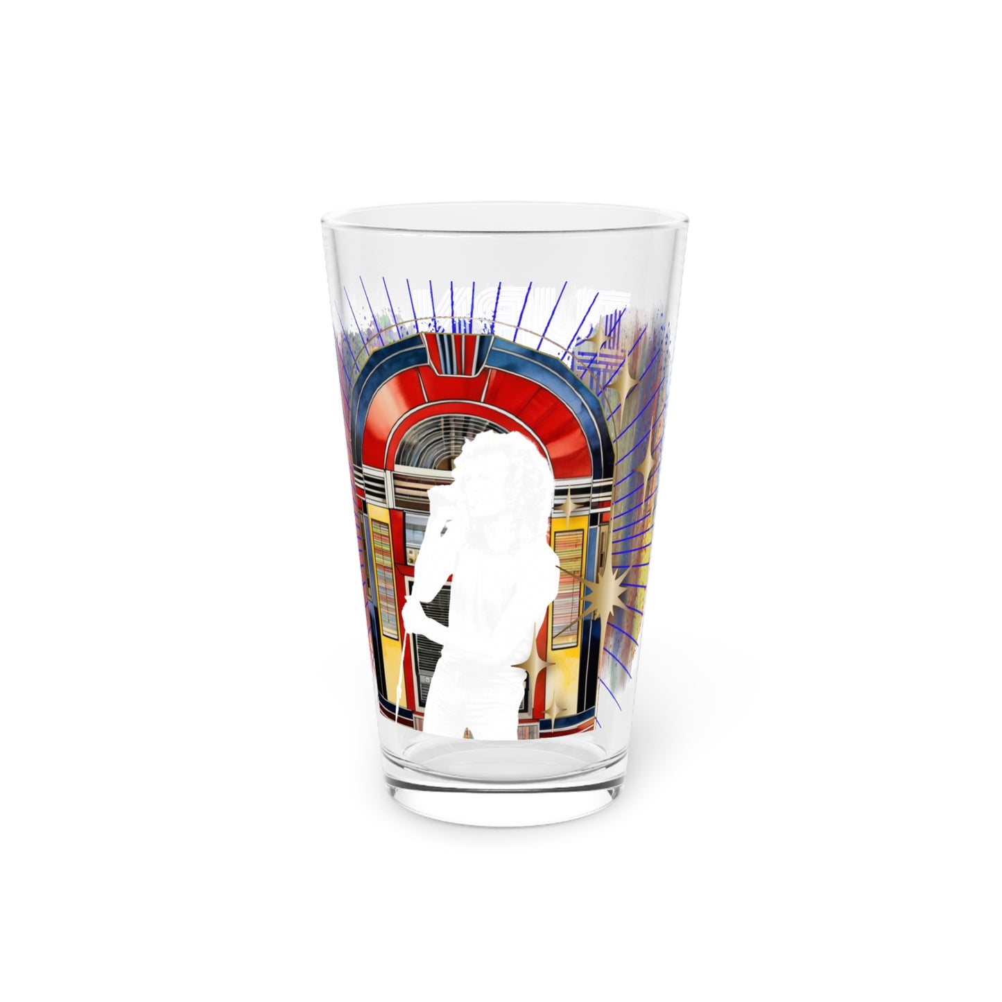 Turn The Music Up multicolor Pint Glass, 16oz