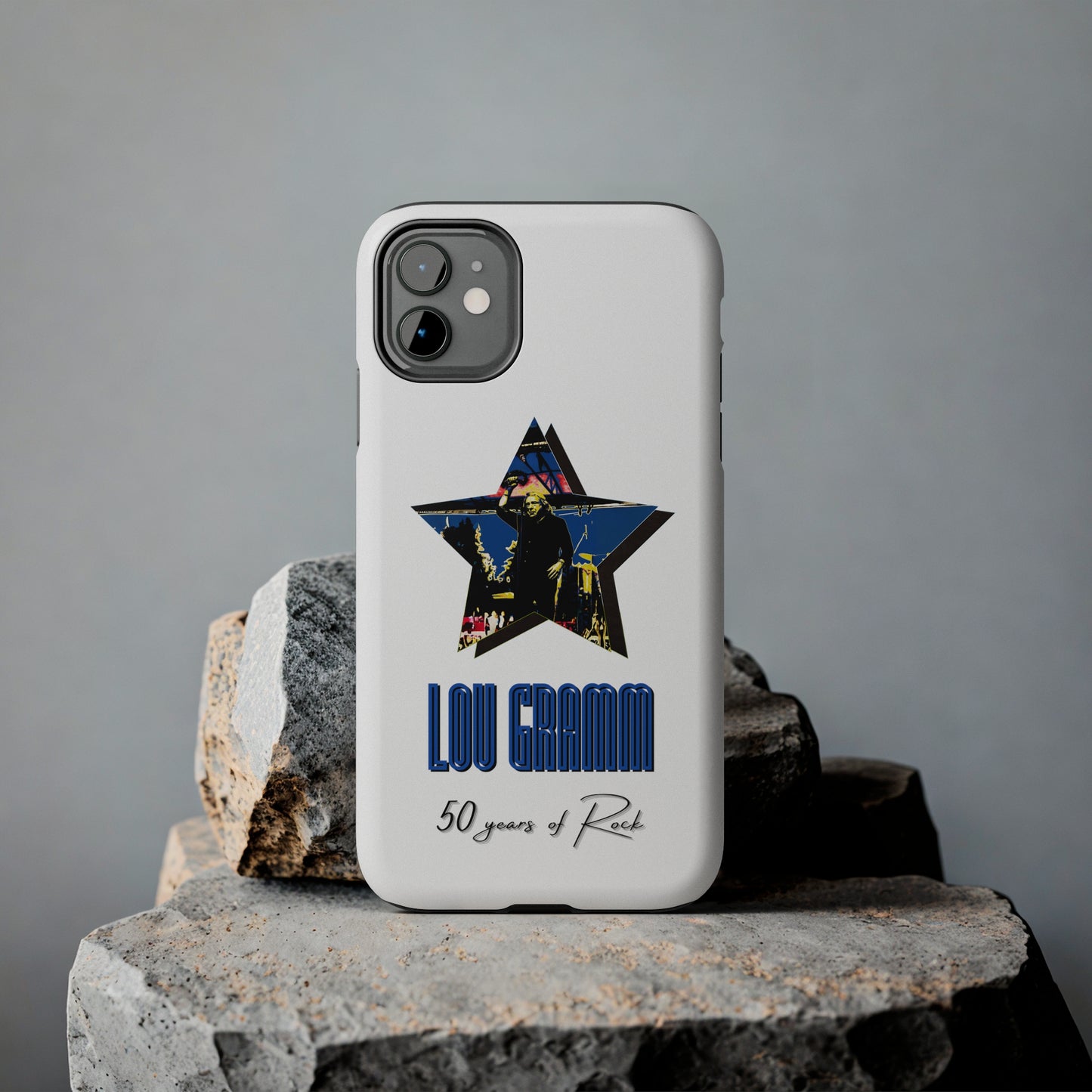 Lou Gramm 50 Years of Rock - Blue Star iPhone Case