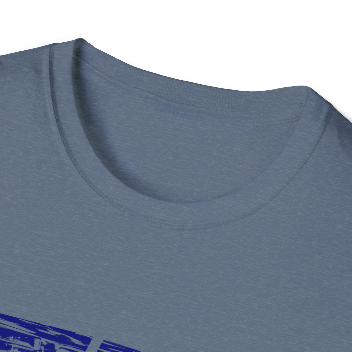 Lou’s Garage Blue logo - Unisex Softstyle T-Shirt