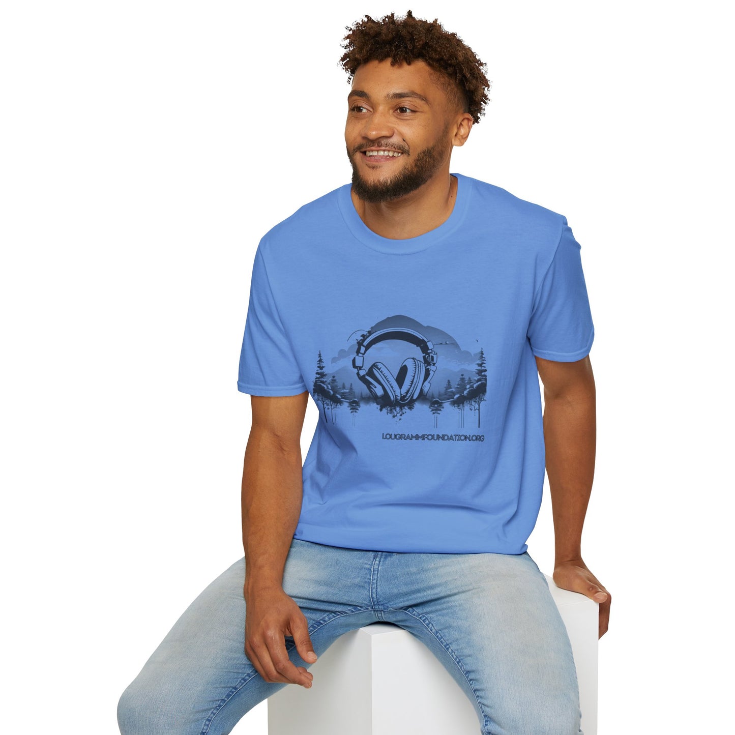 Headphones Sky Unisex Softstyle T-Shirt
