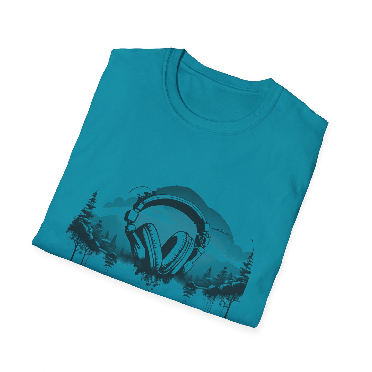 Headphones Sky Unisex Softstyle T-Shirt
