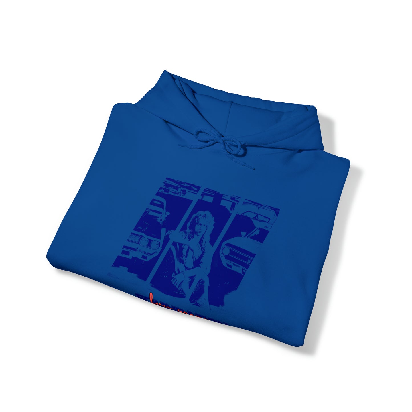 Lou’s Garage Blue logo - Unisex Heavy Blend™ Hooded Sweatshirt