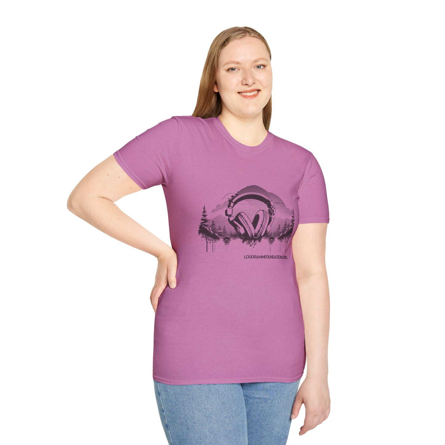 Headphones Sky Unisex Softstyle T-Shirt