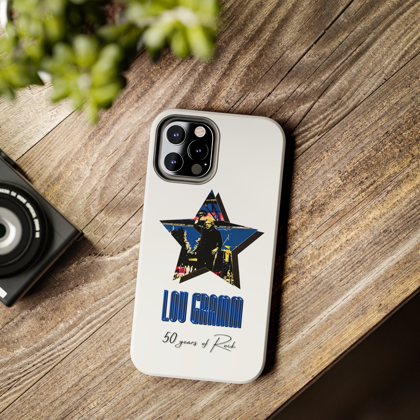Lou Gramm 50 Years of Rock - Blue Star iPhone Case
