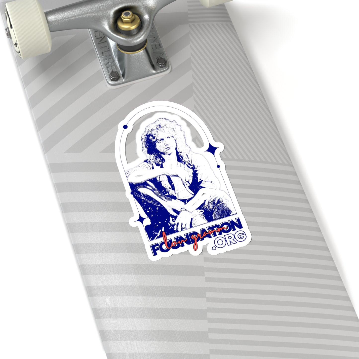 Lou Gramm Foundation Stencil Blue Kiss-Cut Stickers