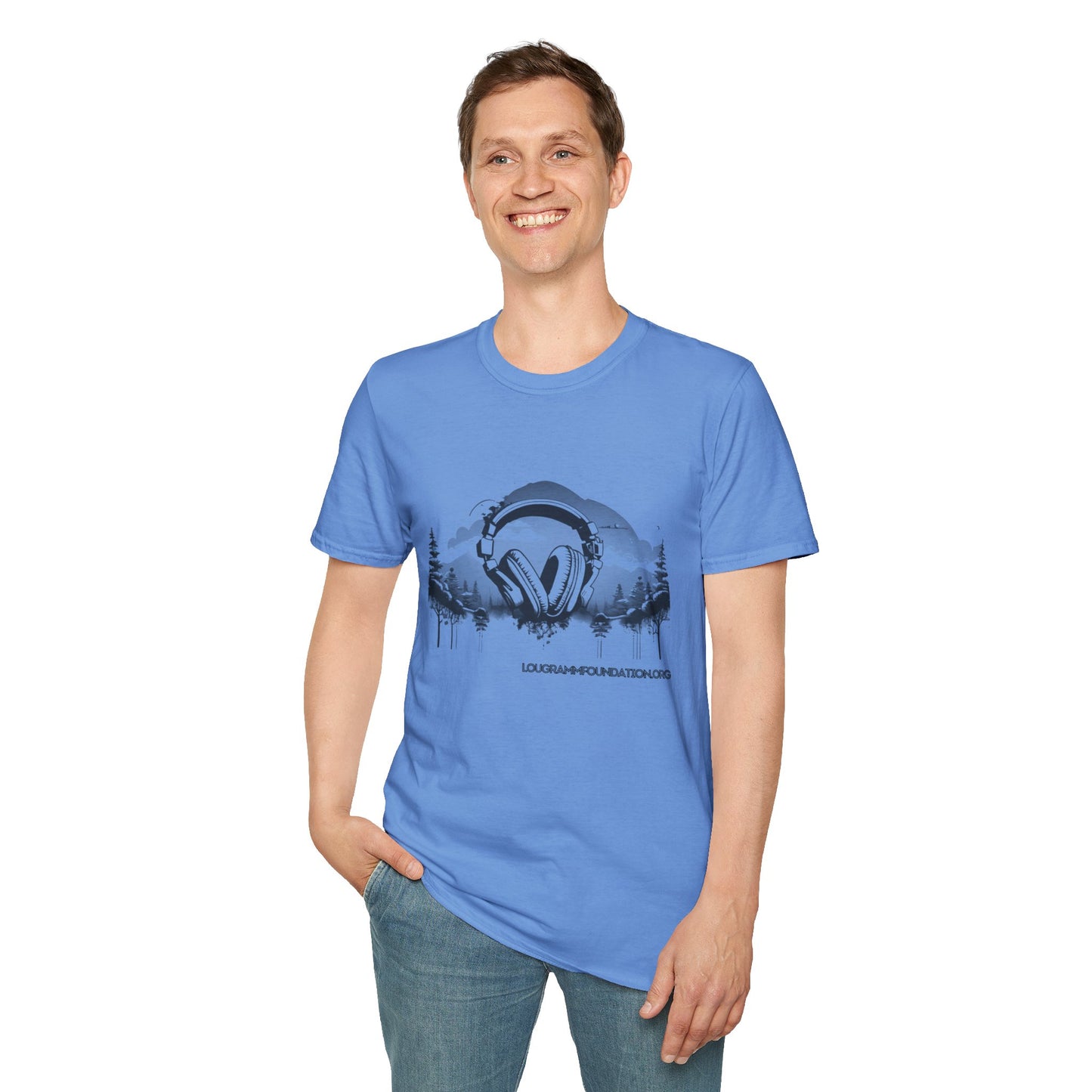 Headphones Sky Unisex Softstyle T-Shirt