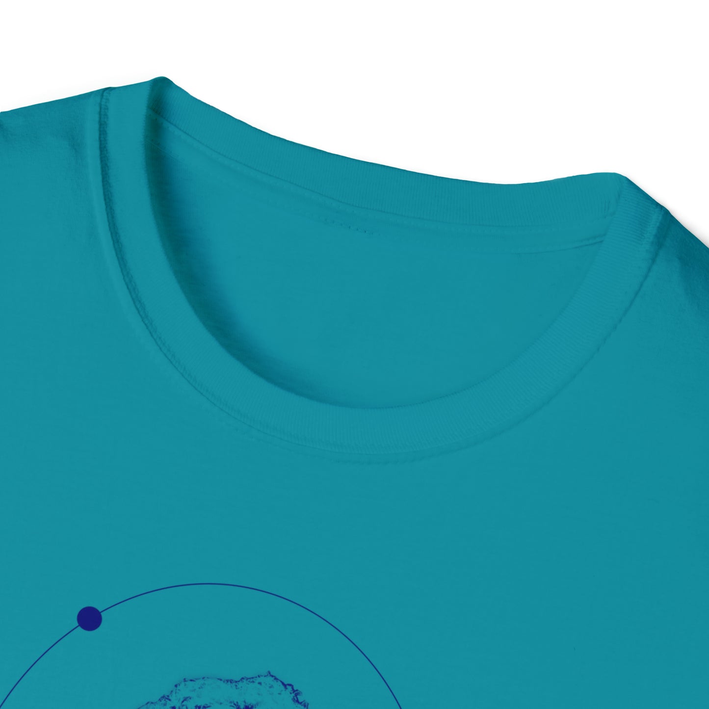 Lou Gramm Stencil Blue logo - Unisex Softstyle T-Shirt