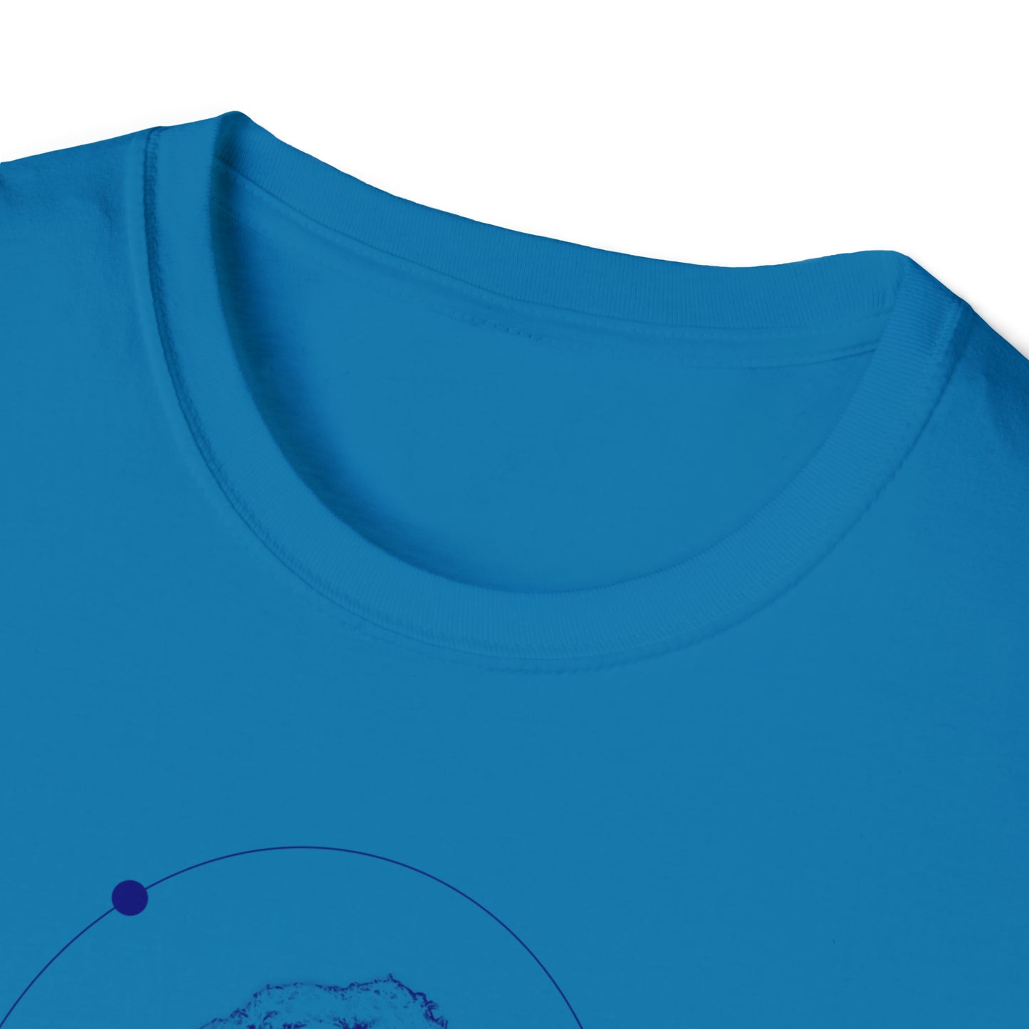 Lou Gramm Stencil Blue logo - Unisex Softstyle T-Shirt