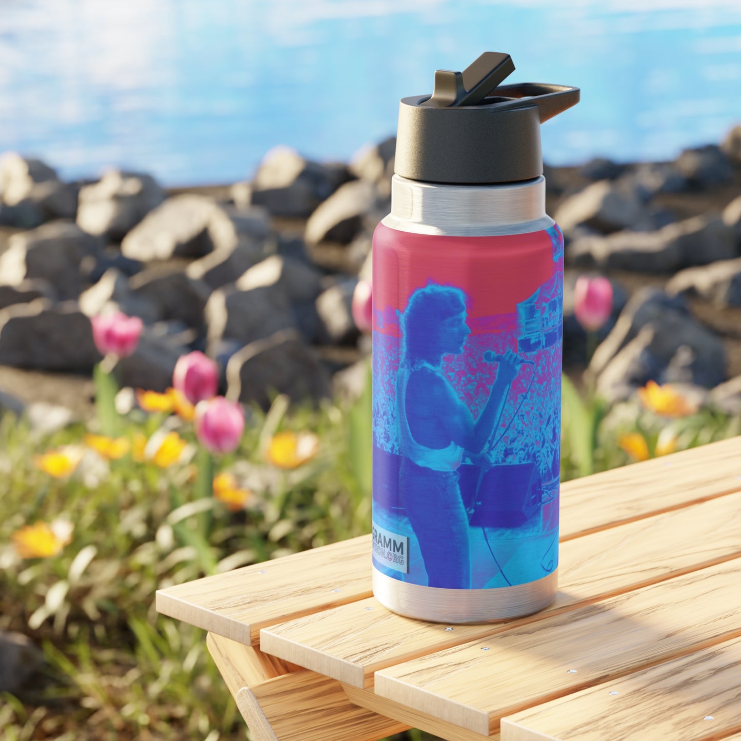 READY TO ROCK Stainless Steel Gator Tumbler, 32oz