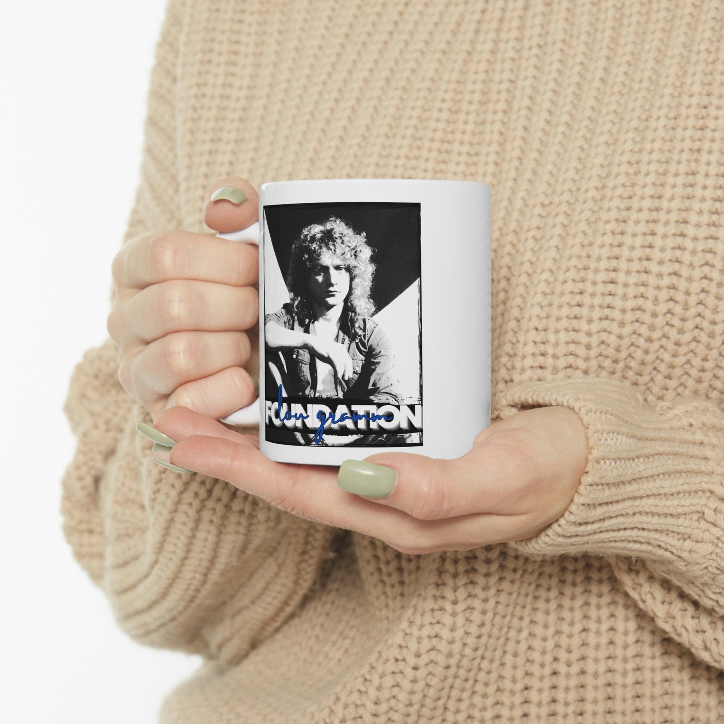 Lou Gramm Foundation Black, White & Blue - Ceramic Mug 11oz