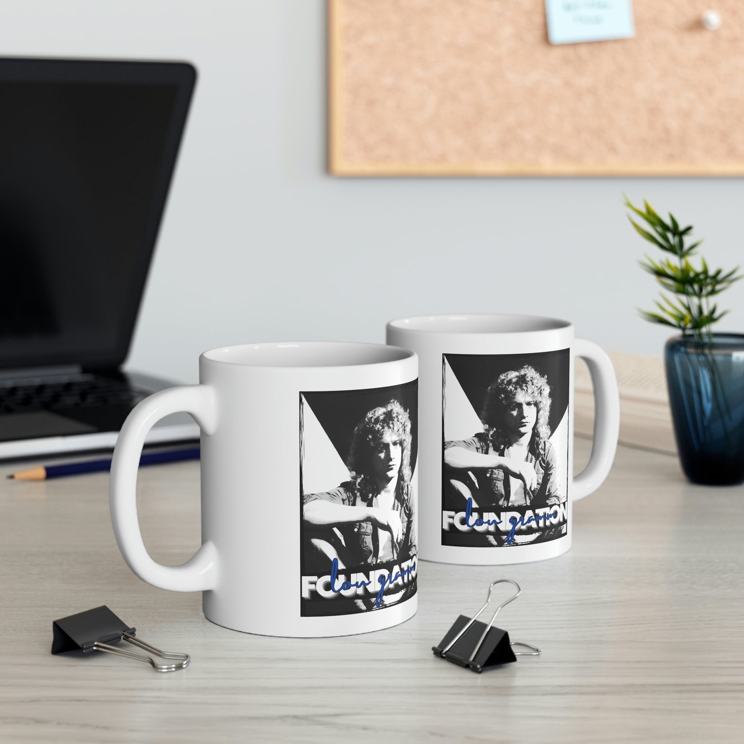 Lou Gramm Foundation Black, White & Blue - Ceramic Mug 11oz