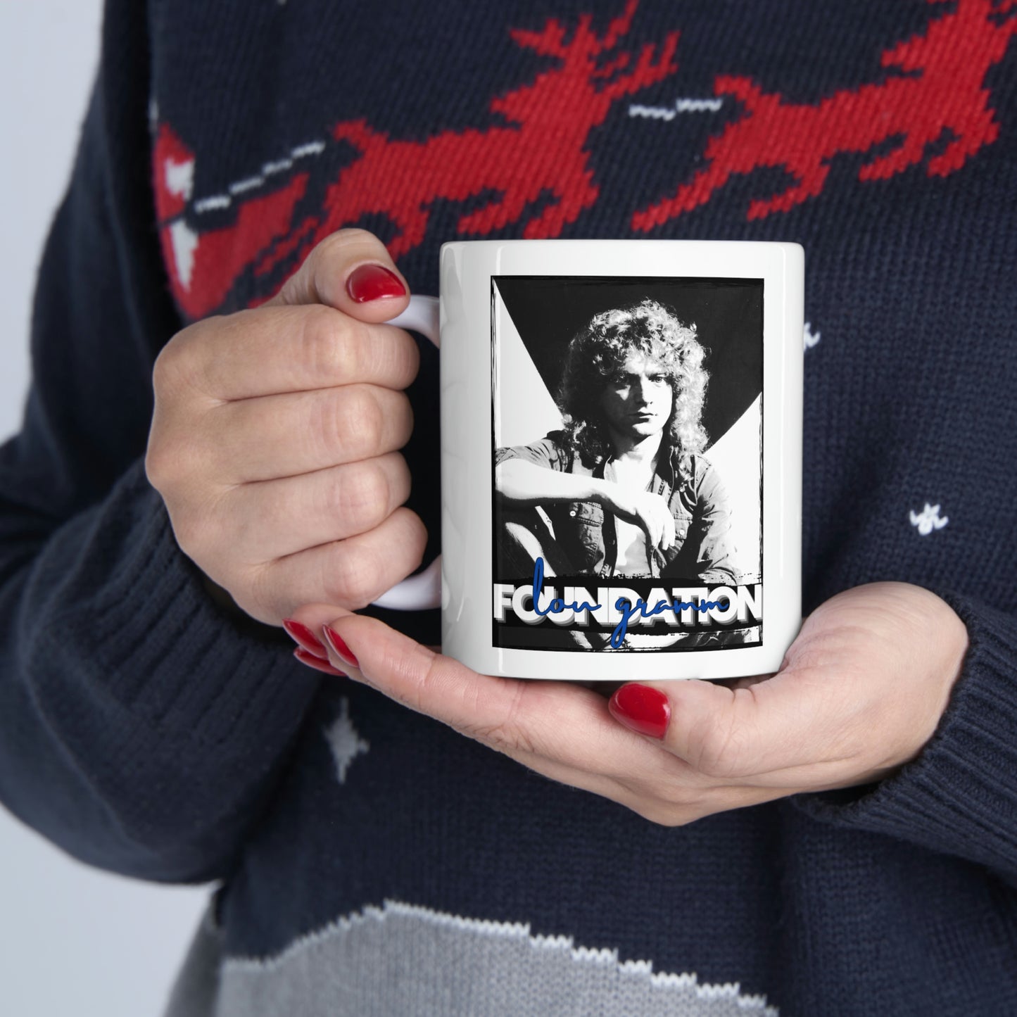 Lou Gramm Foundation Black, White & Blue - Ceramic Mug 11oz