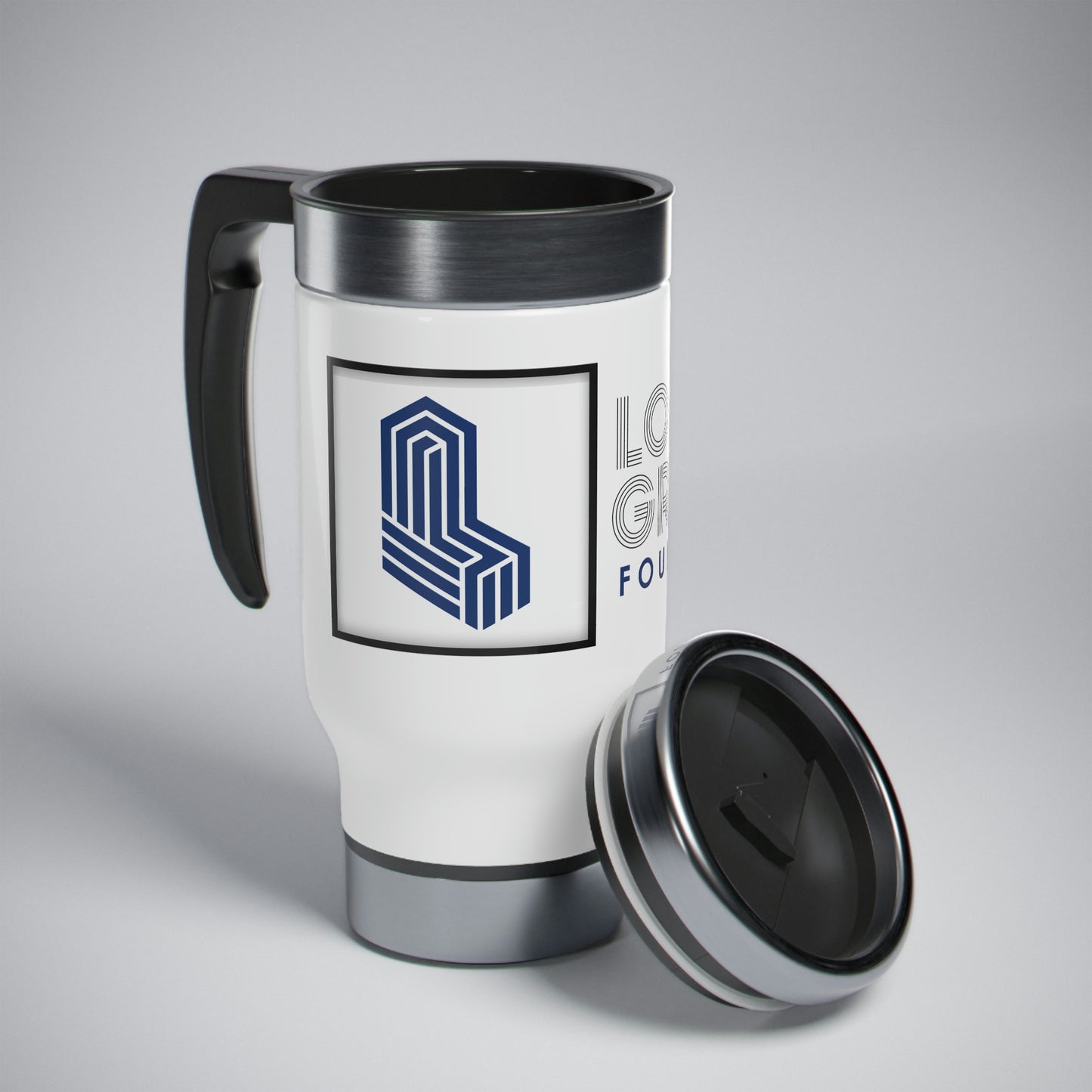 Stainless Steel Travel Mug with Handle, 14oz