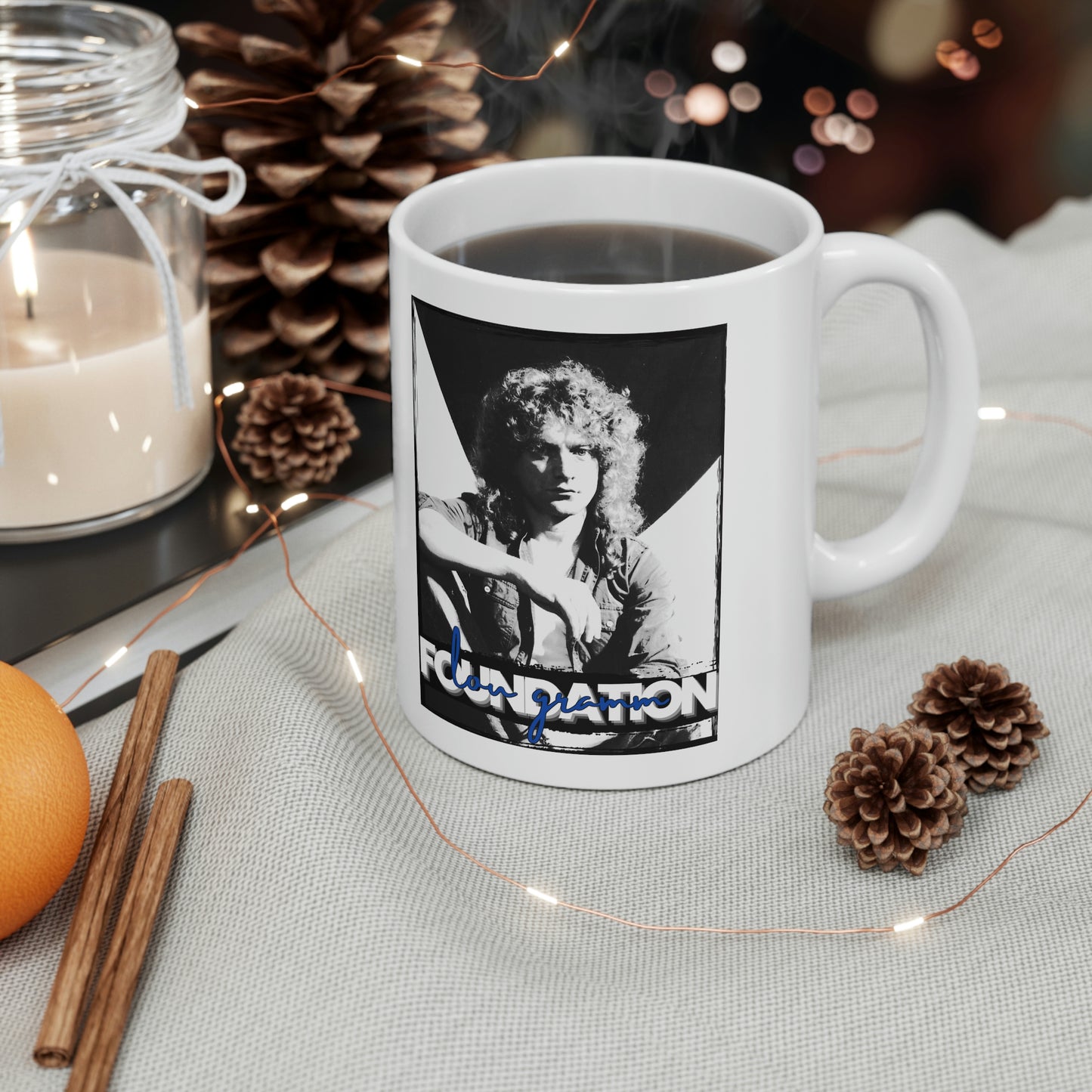 Lou Gramm Foundation Black, White & Blue - Ceramic Mug 11oz