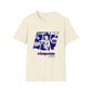 Lou’s Garage Blue logo - Unisex Softstyle T-Shirt