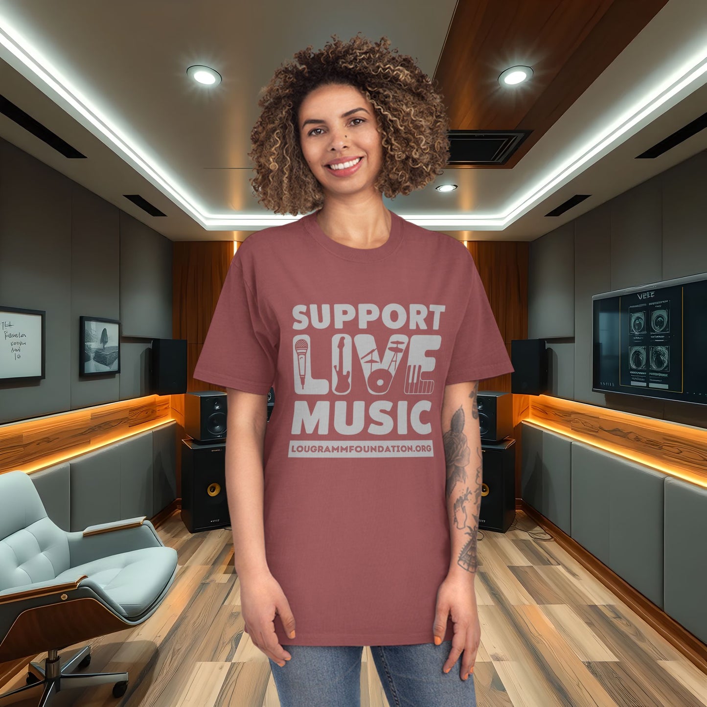 T-Shirt - Lou Gramm Foundation Support Live Music Live Musicians