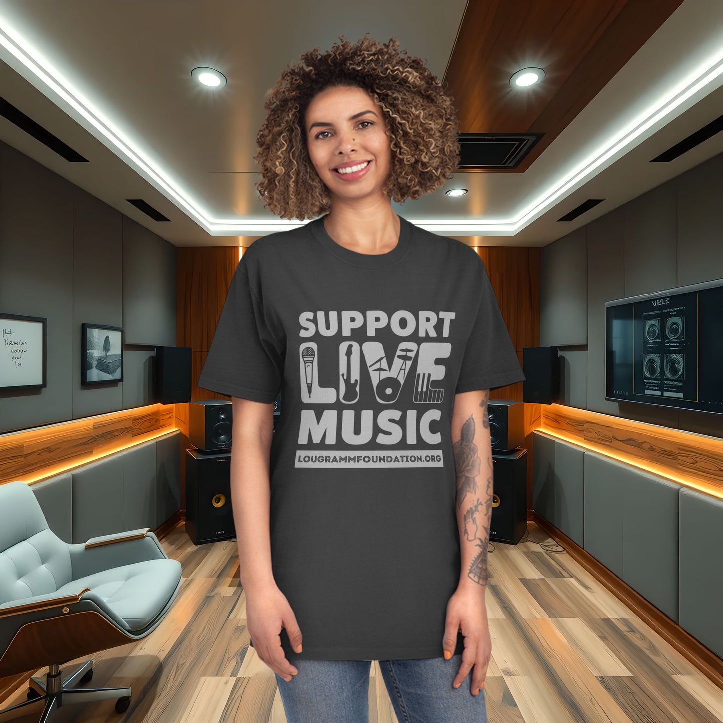 T-Shirt - Lou Gramm Foundation Support Live Music Live Musicians
